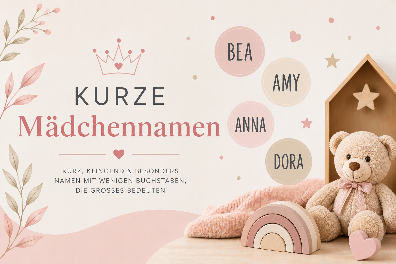 Kurze Mädchennamen: Mia, Lea, Zoe, Lena, Nora – beliebte kurze Vornamen für Mädchen von 3 bis 5 Buchstaben