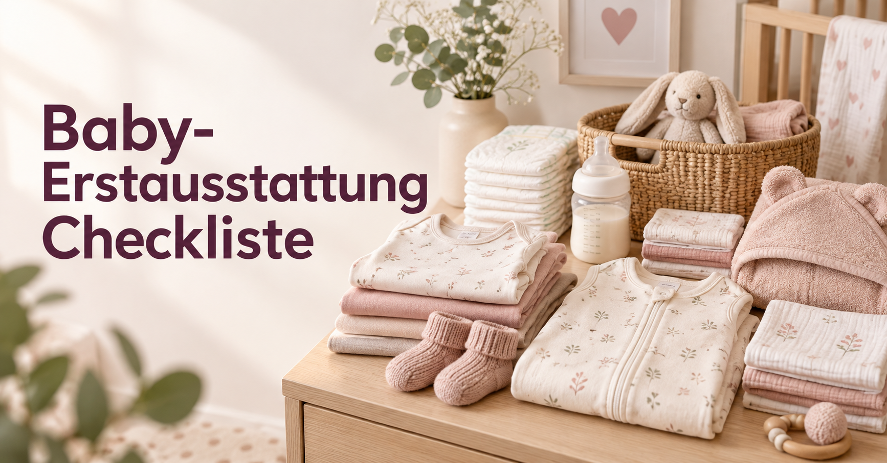 Babykleidung, Windeln und Pflegeartikel – Baby-Erstausstattung Checkliste