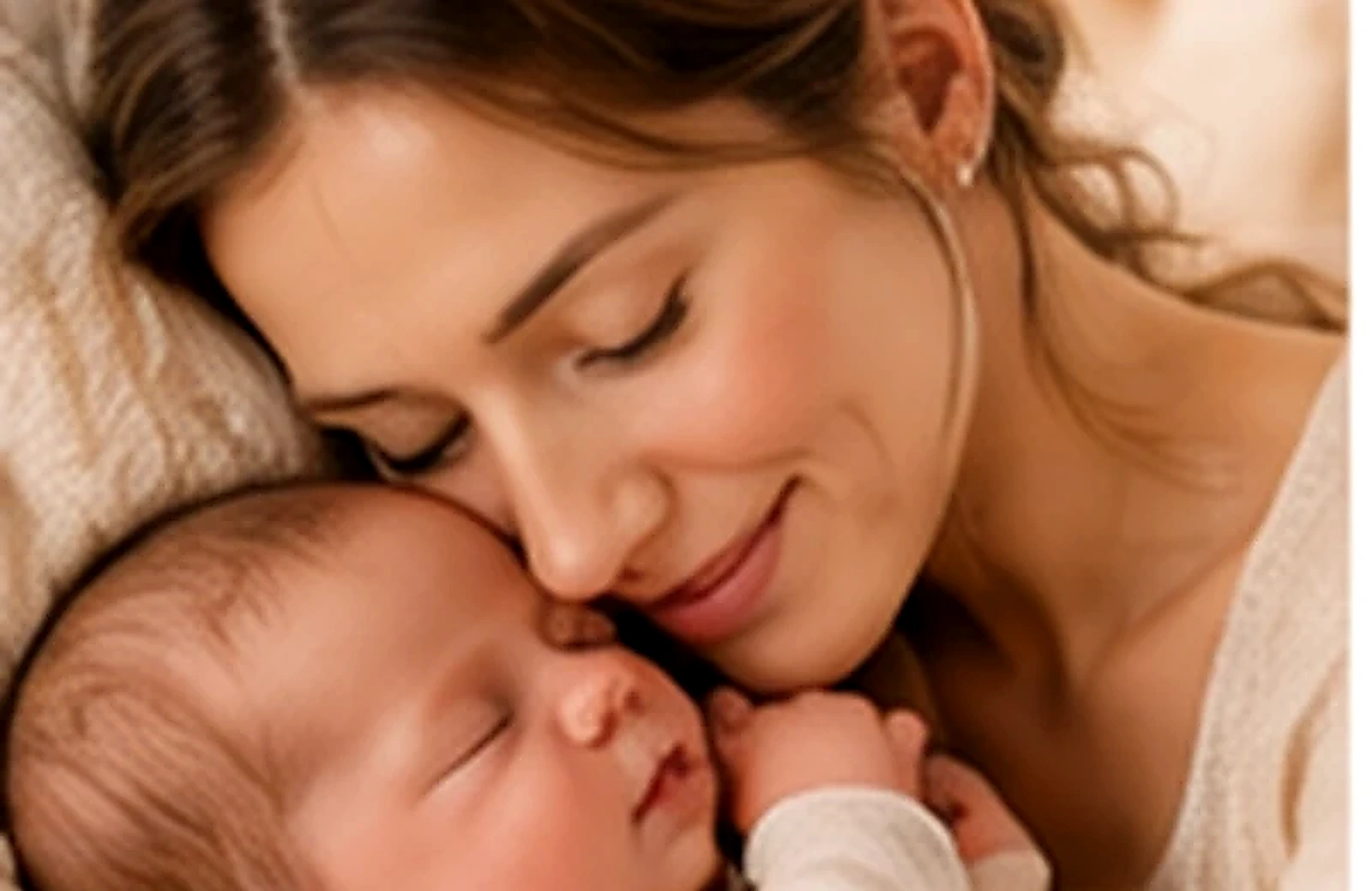 Mutter mit Baby nach der Geburt